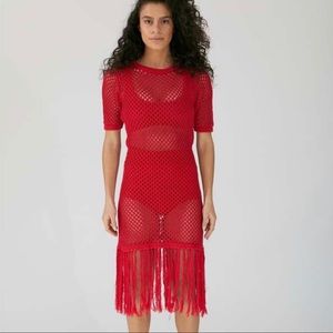 Crimson Knit Dress by SUKU